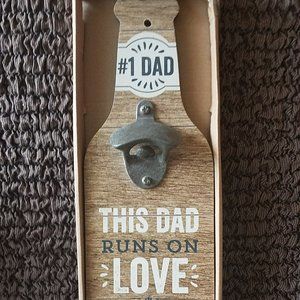 #1 Dad Beer Bottle Opener Plaque